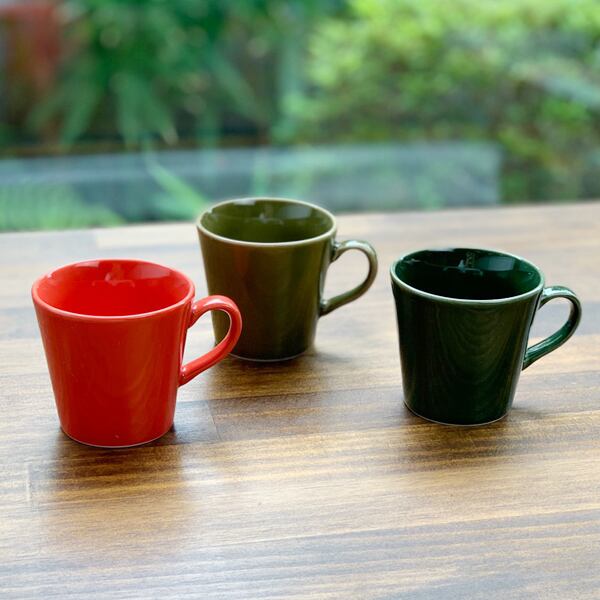 アウトレット】波佐見焼 デミタスカップ（赤・グリーン・ダーク