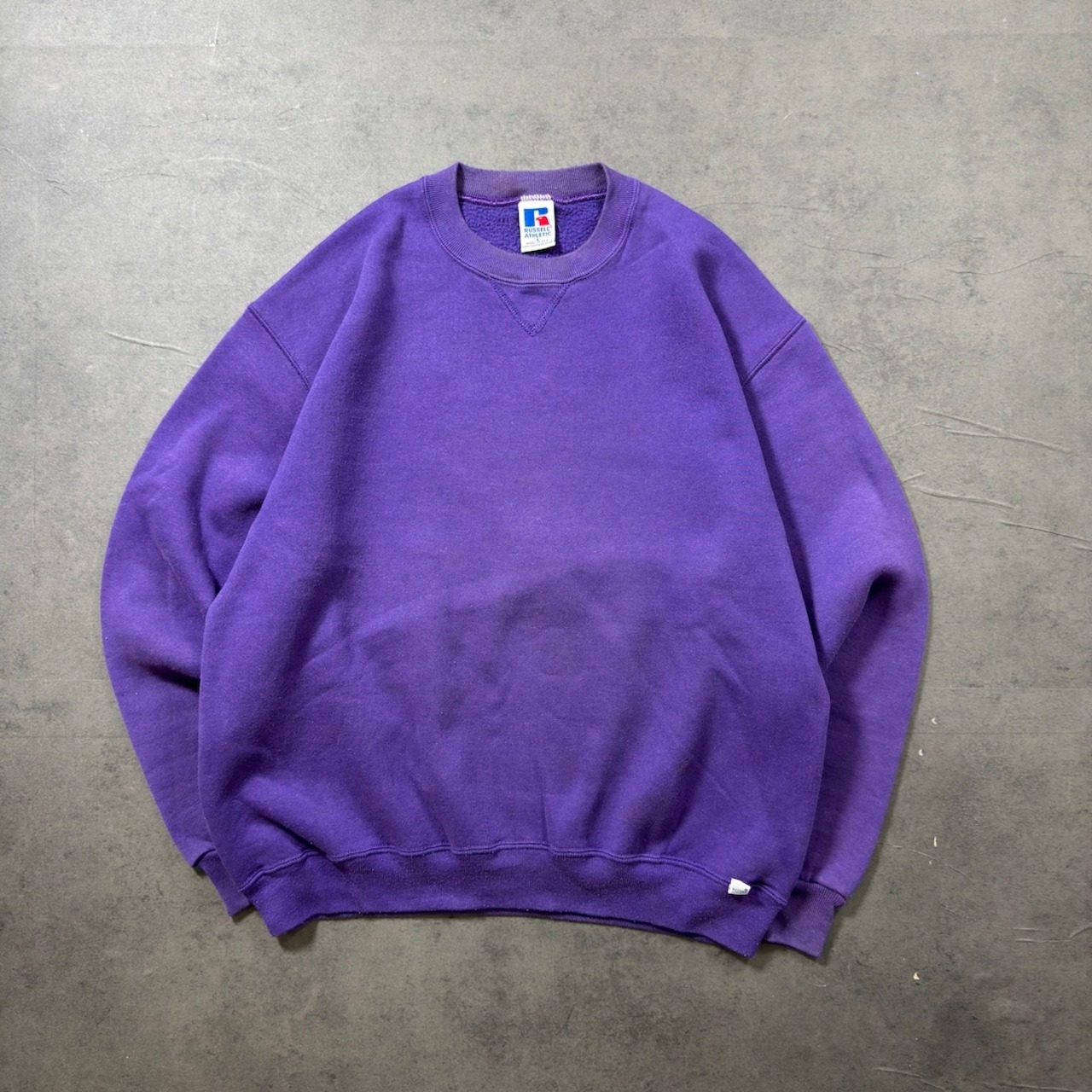90s Russell Athletic sweatshirt solid purple L 古着 - 1