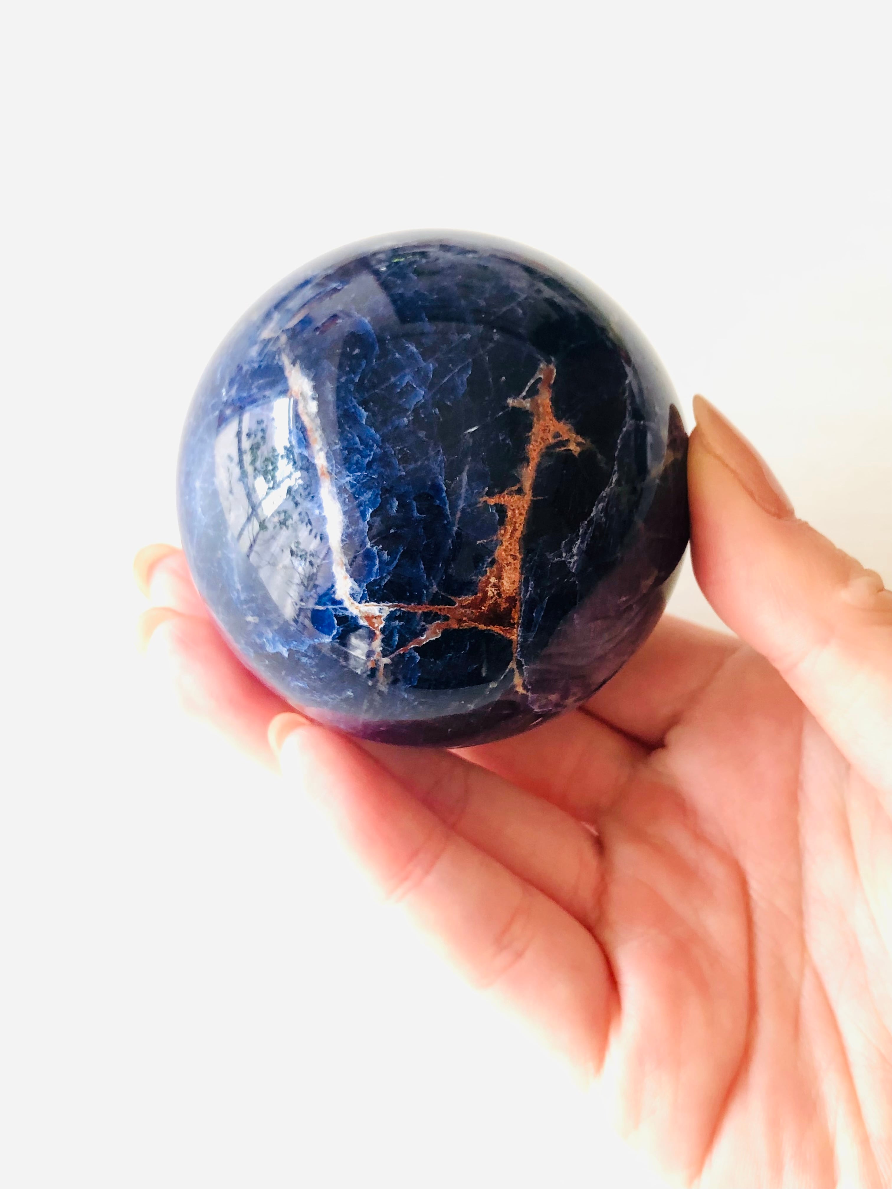 意志力を高める✴︎ソーダライトの丸玉(67mm)