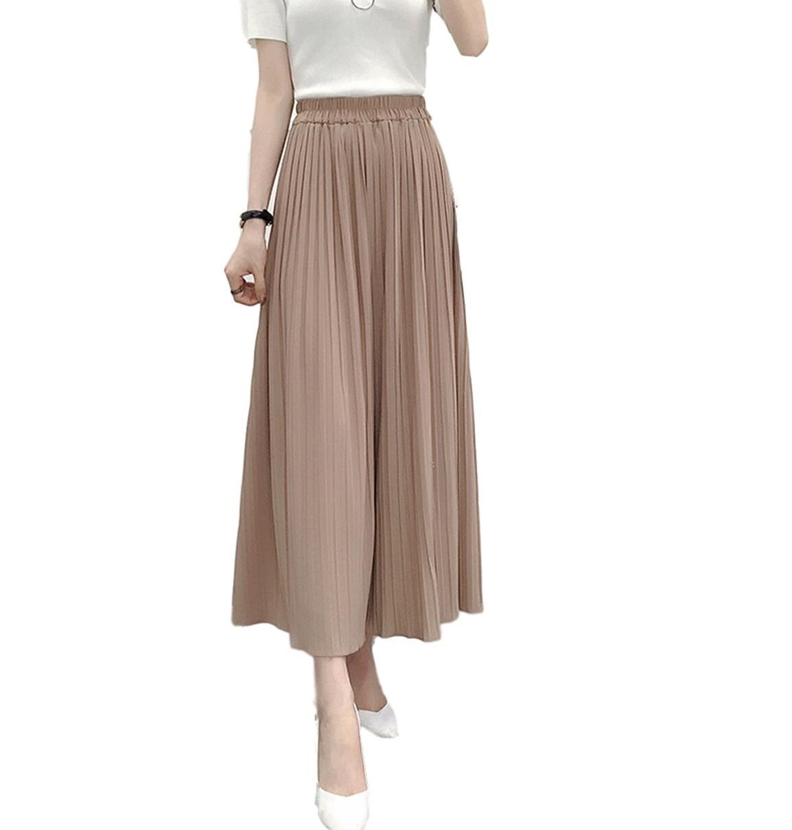 プリーツ スカーチョ ガウチョパンツ(ベージュ)