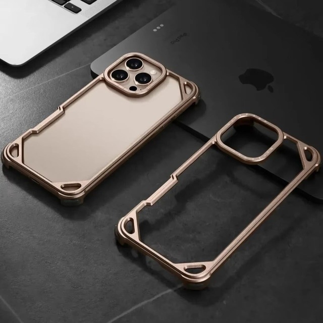 ◆iPhone 16/15/Pro/Pro Max◆ Aluminum Alloy Minimal Bumper Case / アルミニウム アロイ ミニマル バンパー スマホケース