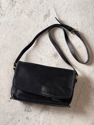 OLD COACH/Leather Shoulder Bag/レザ－ショルダ－バッグ/ブラック/オ－ルドコ－チ