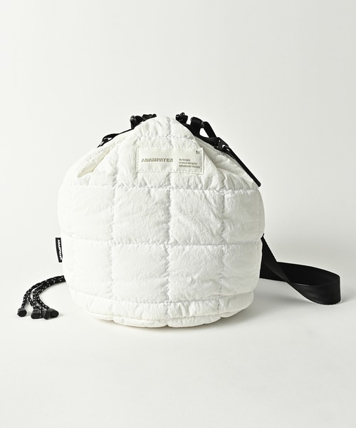 ADAM PATEK  square quilt mini drawstring bag (WHT) AP2329005