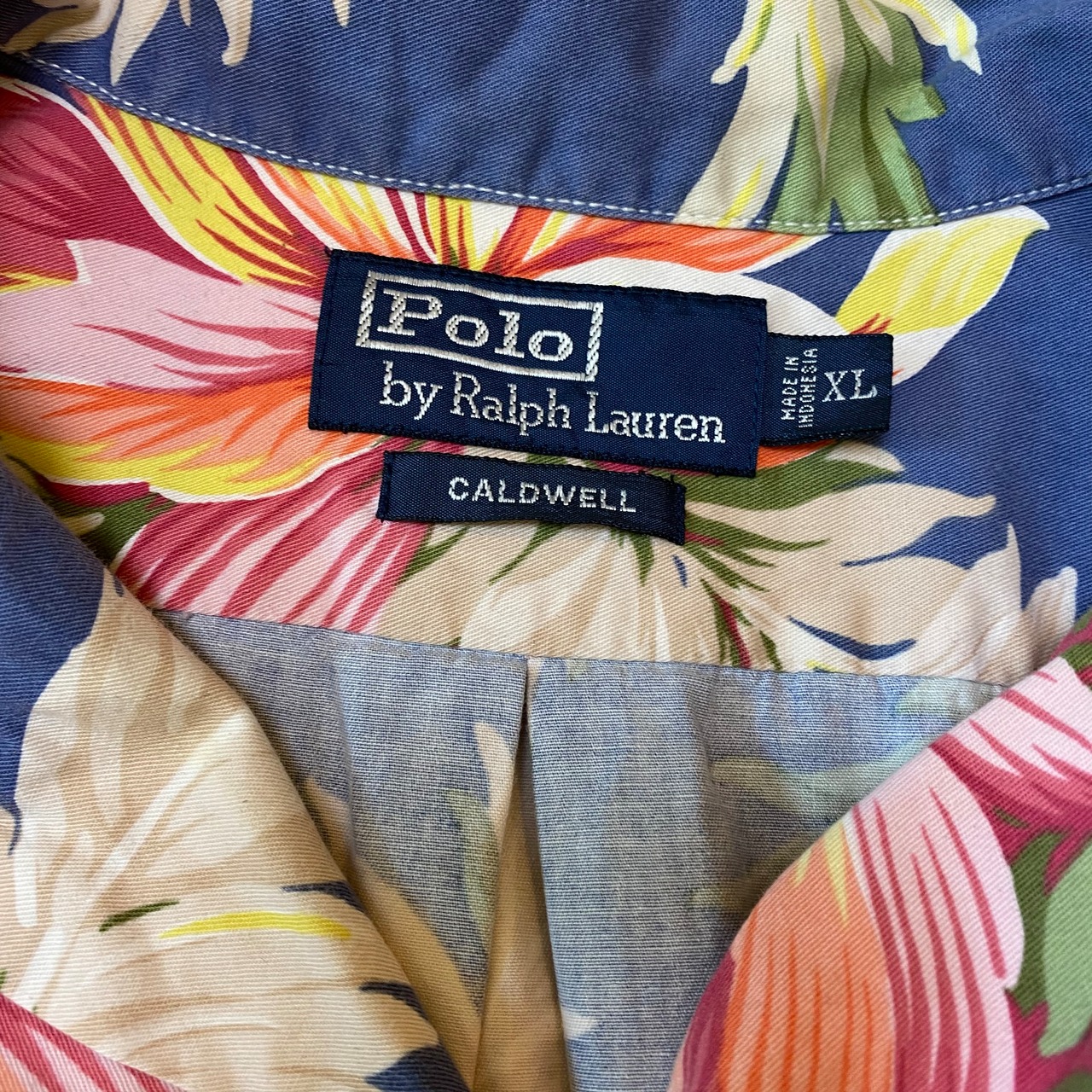POLO ラルフローレン アロハ 花柄 淡い青 XL | bigpink1919