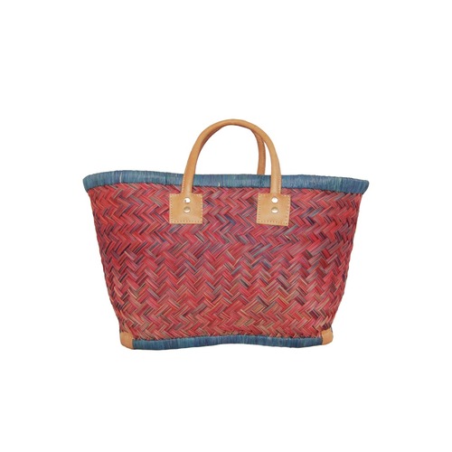 M様専用【かごバッグ】S パニエS Turquoise x rose /マルシェバッグ