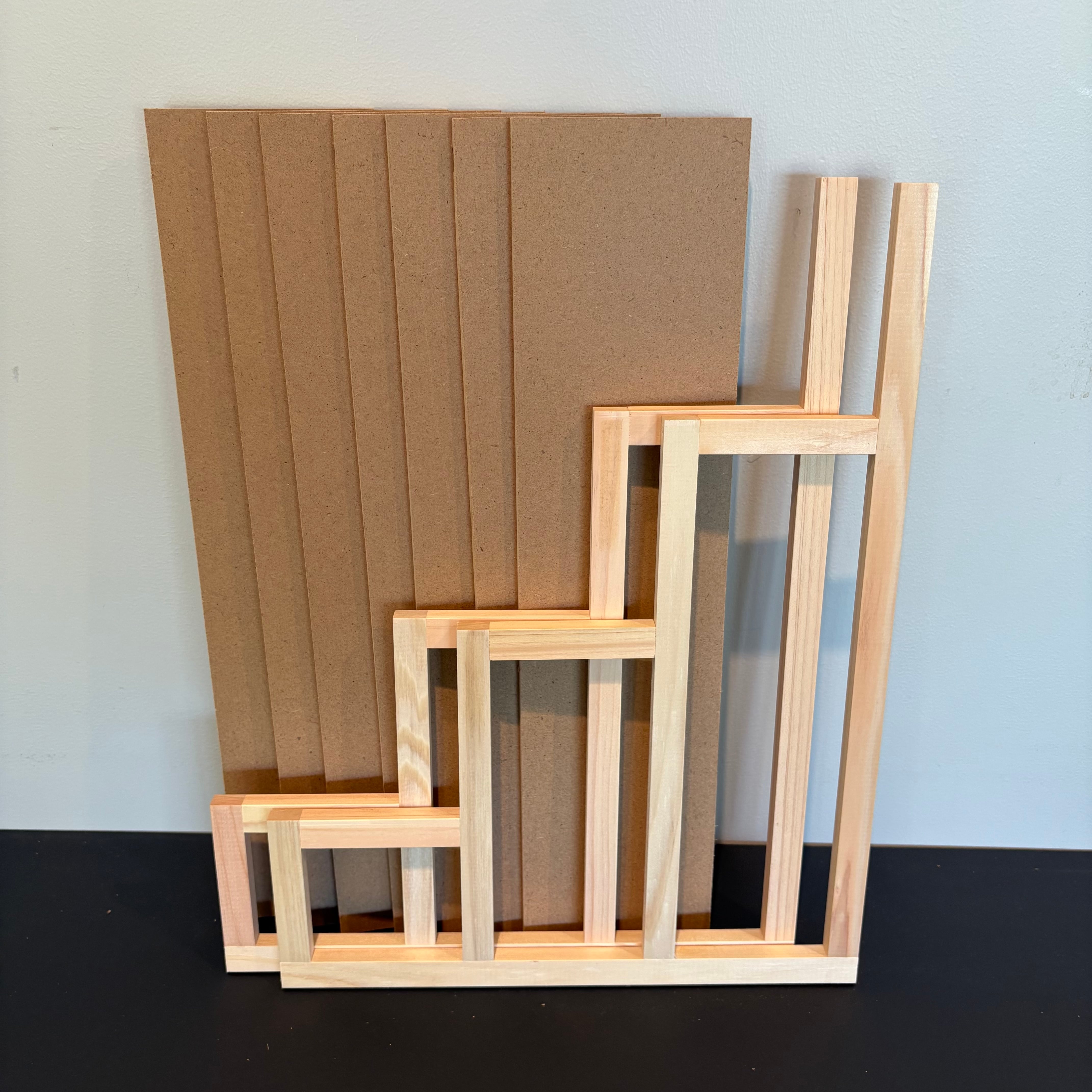 【試作品特価】ミニマリストな出店者のための たためる什器 ケース付き (MDF | A3収納タイプ)