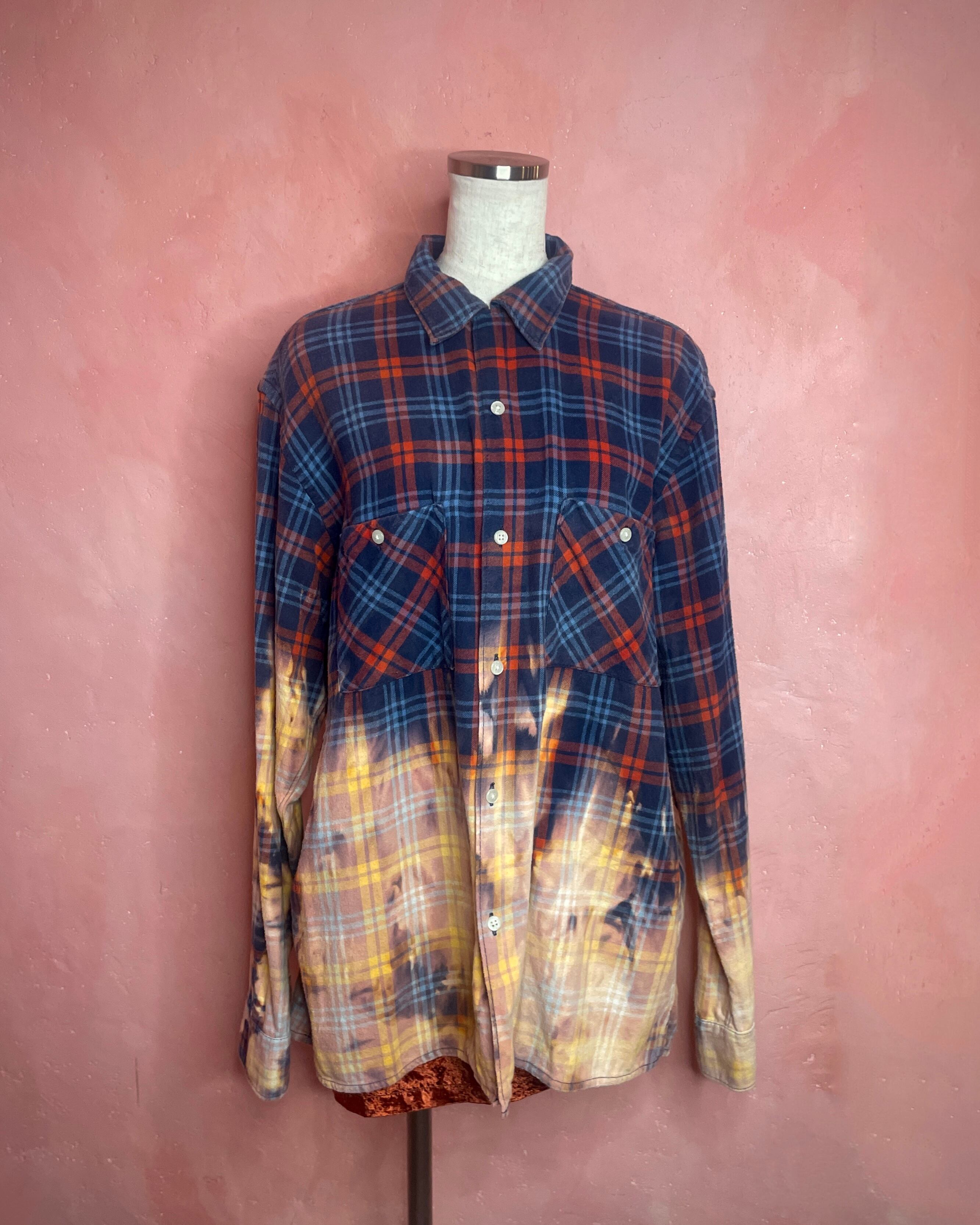 used bleach flannel shirt