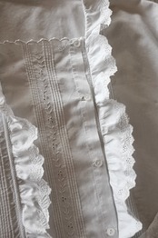 フランス 1900s 豪奢と悦楽と白薔薇とフリルレースブラウス アンティーク