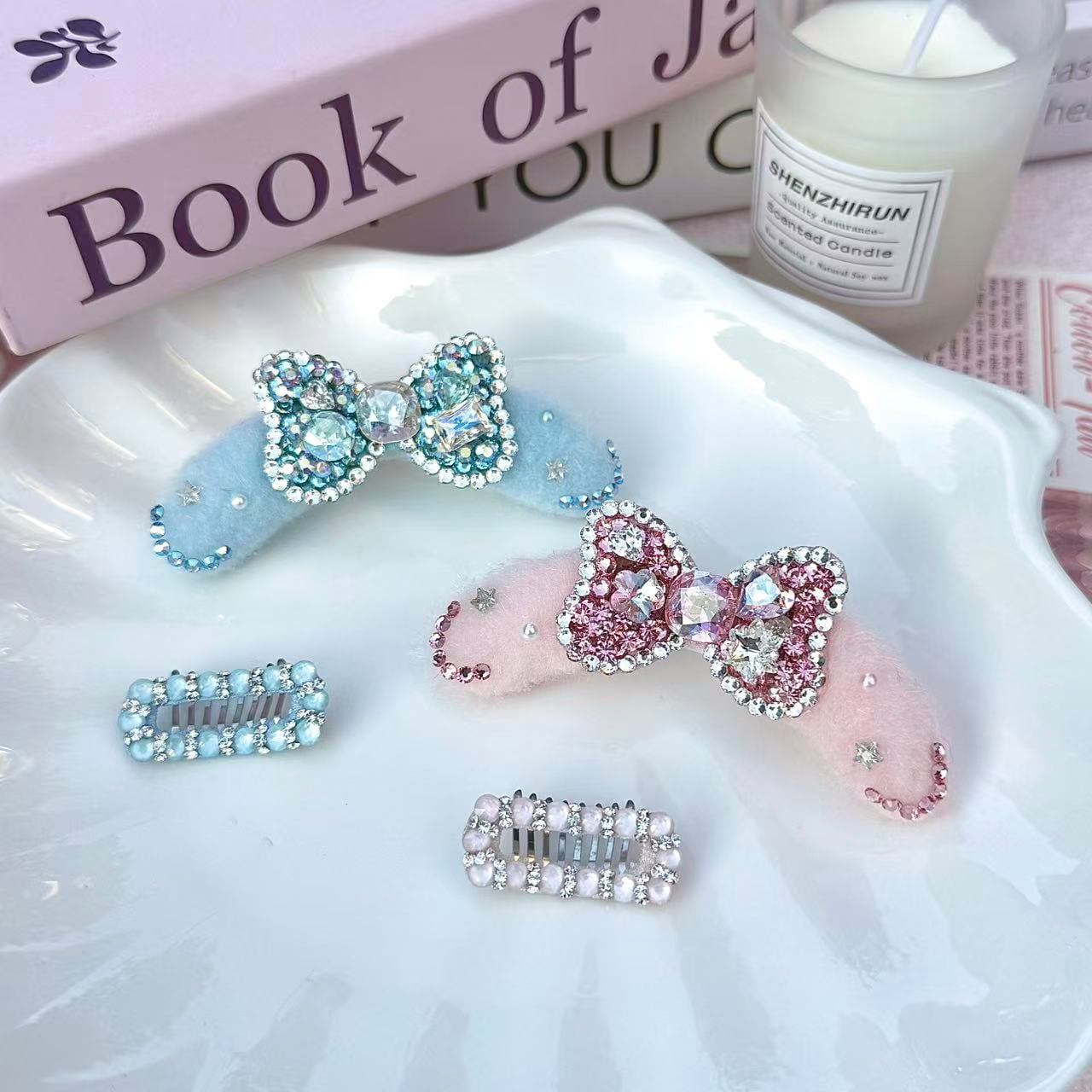 クリスタルリボン&フェルトクリップセット 00765