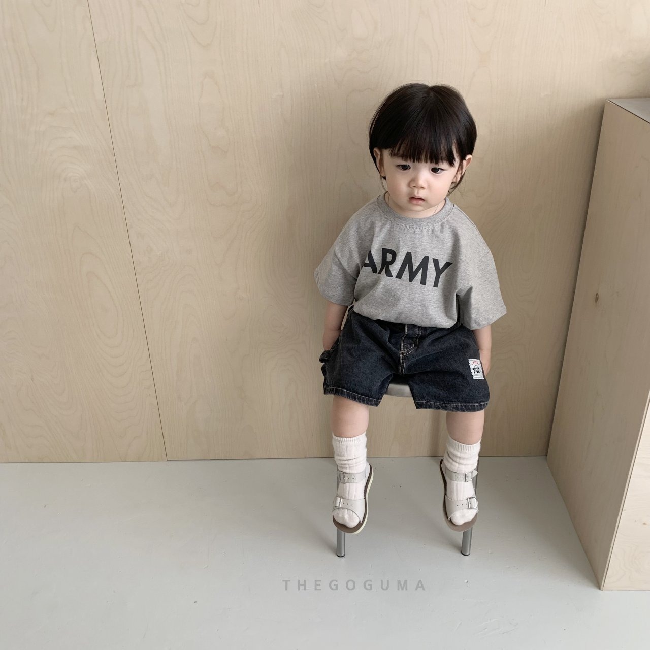 [THE GOGUMA] Wide 5-inch loop denim pants / [더고구마] 와이드5부고리청pt