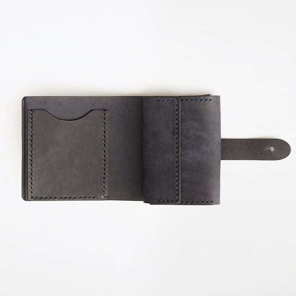 二つ折り財布 ネイビー 合成繊維 レザー OPEN記念価格 本革 財布 レディース 二つ折り財布 ミニ財布 レザー L字