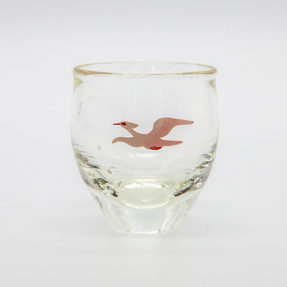 蒔絵グラス 小 色漆 朱鷺（とき） | タクミクラフト｜新潟の伝統工芸