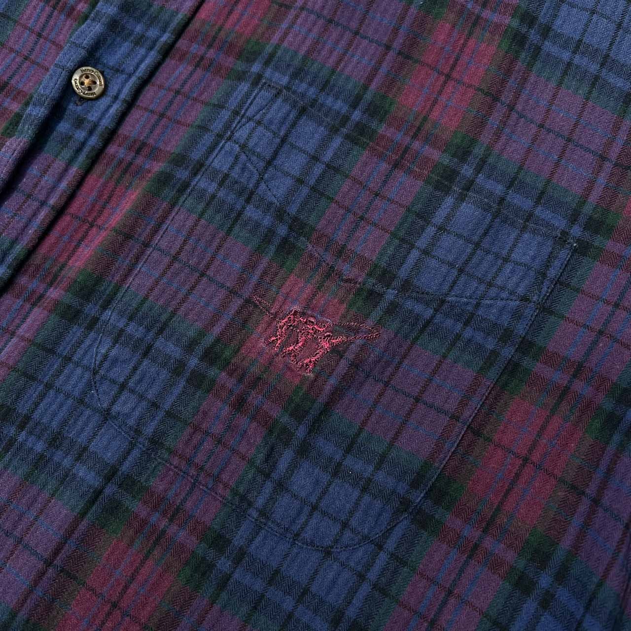 Henry Cotton's ヘンリーコットンズ チェック柄 BD ボタンダウン 長袖シャツ 40 /メンズ/マルチ系/薄手コットン