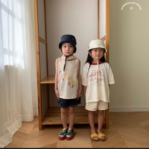 【GO.U bebe】ベビーファームTシャツ アイボリー 80~90cm