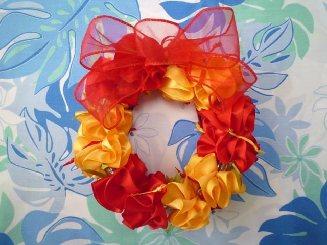 ハイビスカスリース キット♪ハワイアンリボンレイ】 | リボンレイ