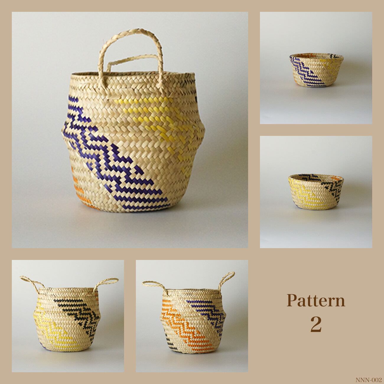 メキシコ　オアハカ　パームヤシ　カゴ　3点セット 3c12ae07b15f99f299dc4b46e83315