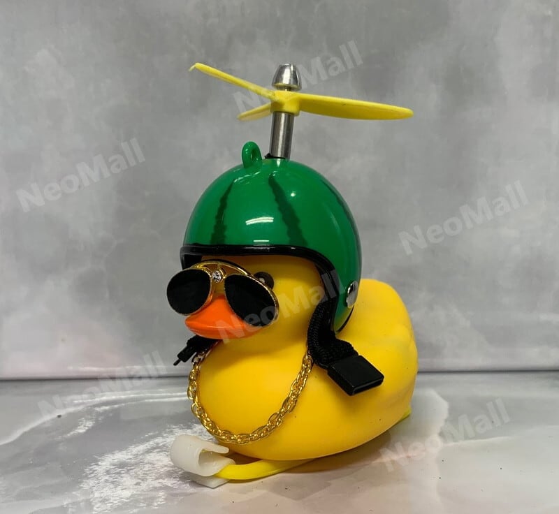 送料コミコミ】 光る ちょいワル アヒル隊長 スイカ 自転車 バイク 車