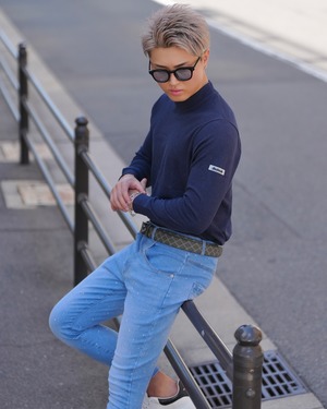 MOCK NECK PULL OVER【BEL-M-028】