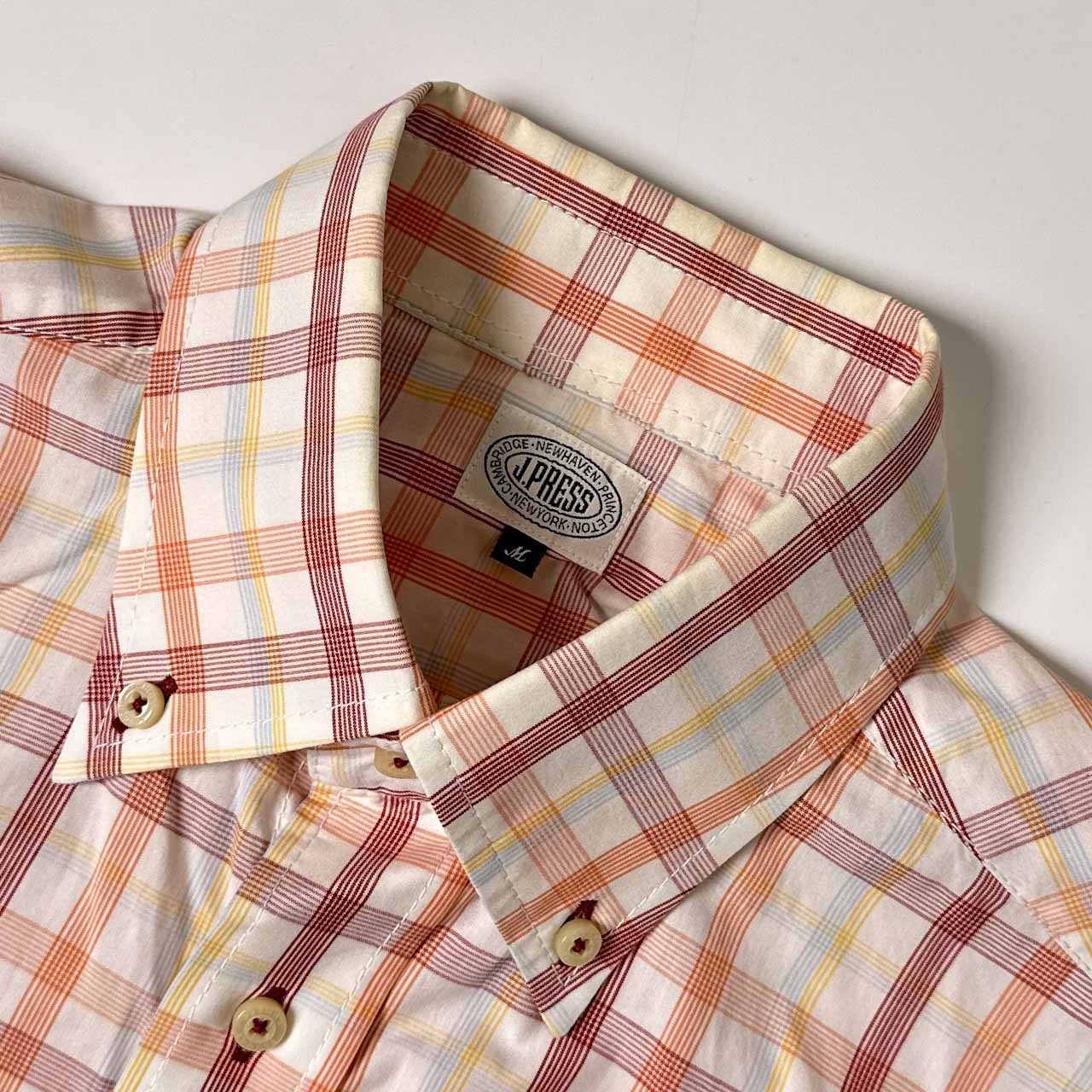 J.PRESS ジェイプレス チェック BD ボタンダウン 長袖シャツ M/マルチ メンズ
