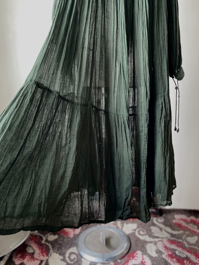 70s Indian Cotton Gauze Dress