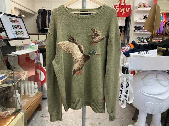 POLO RALPH LAUREN Cam'Ron WEARING MALLARD DUCK SWEATER KHAKI XL 30KB2627