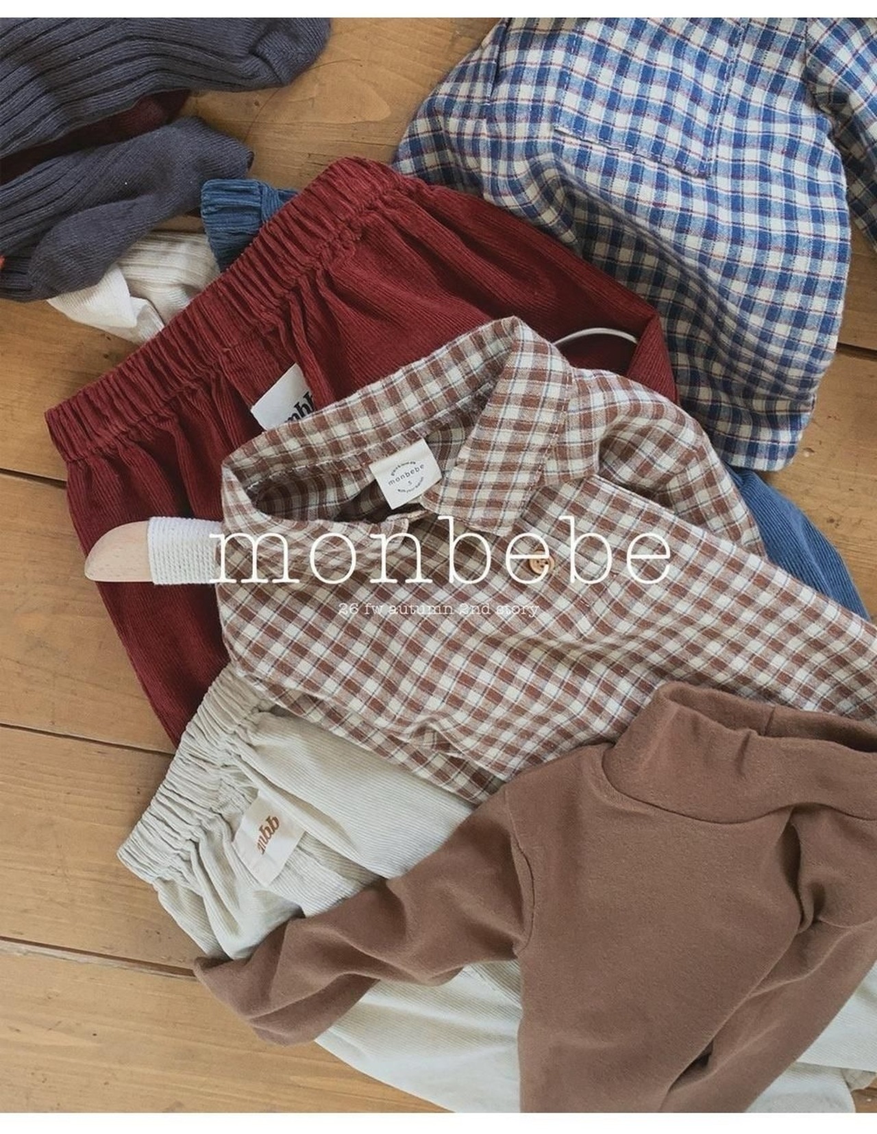 韓国子供服 / 26winter / monbebe / チェックシャツ / キッズ *S~XL*
