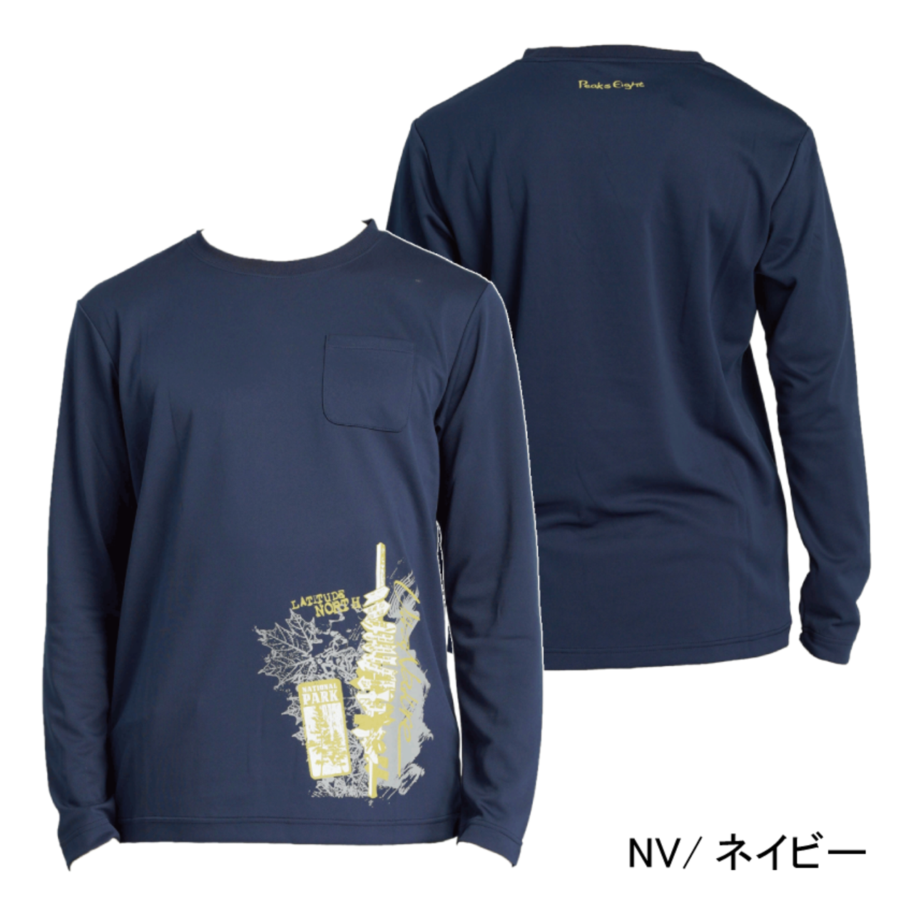 メンズ EVAEDGE ロングスリーブTシャツ(ネイビー)P821FLSM02