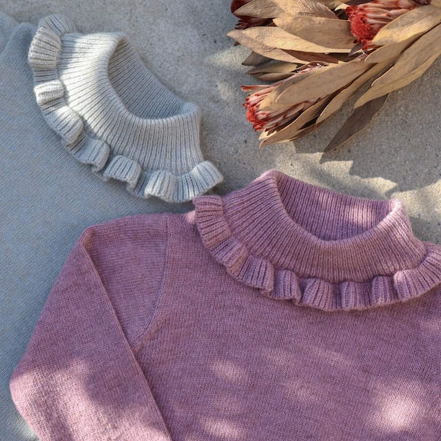 «即納»数量限定«wonny ribbon» Creamy cashmere knit top 2colors