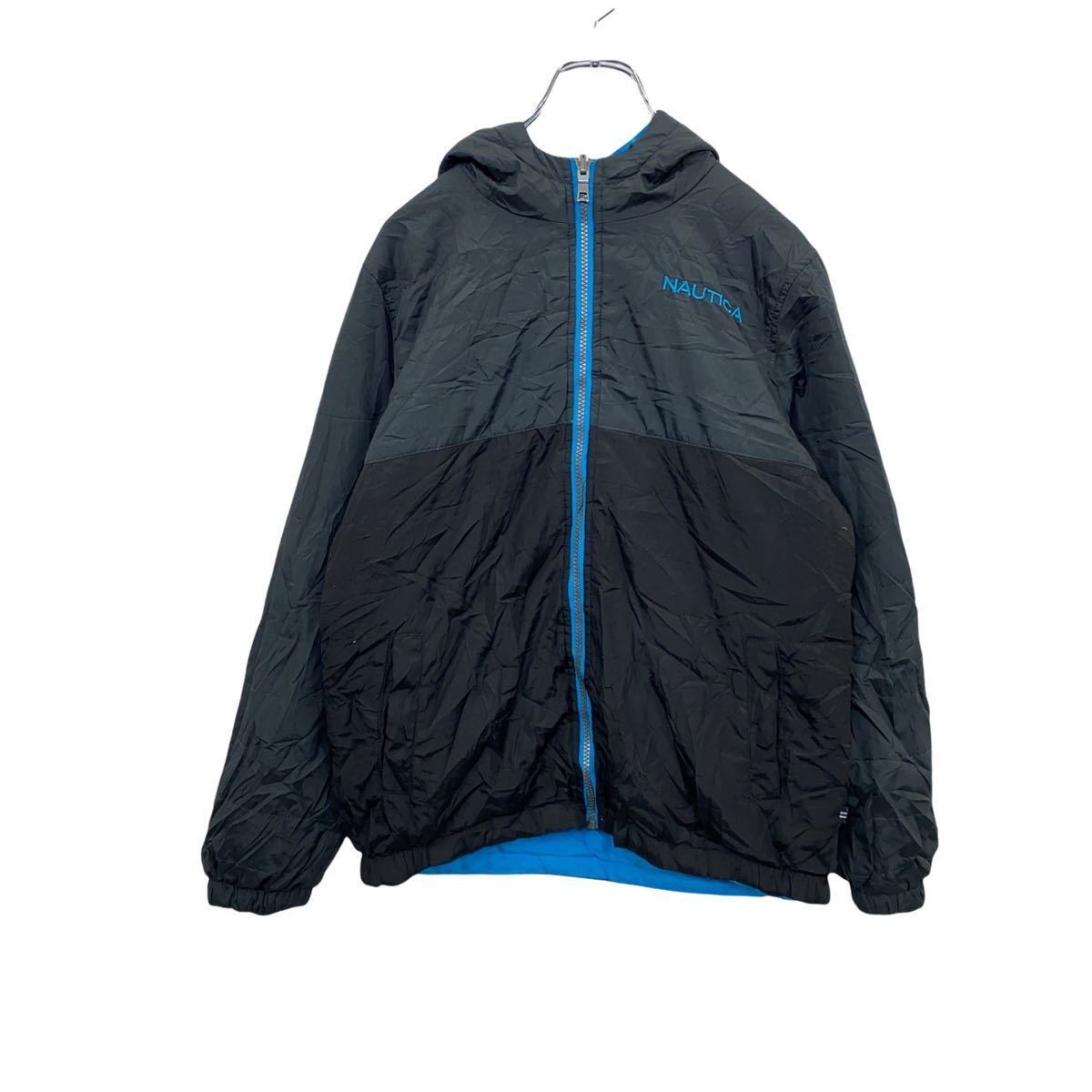 90's】ノーティカ 中綿ジャケット ブルゾン リバーシブル 襟レザーか