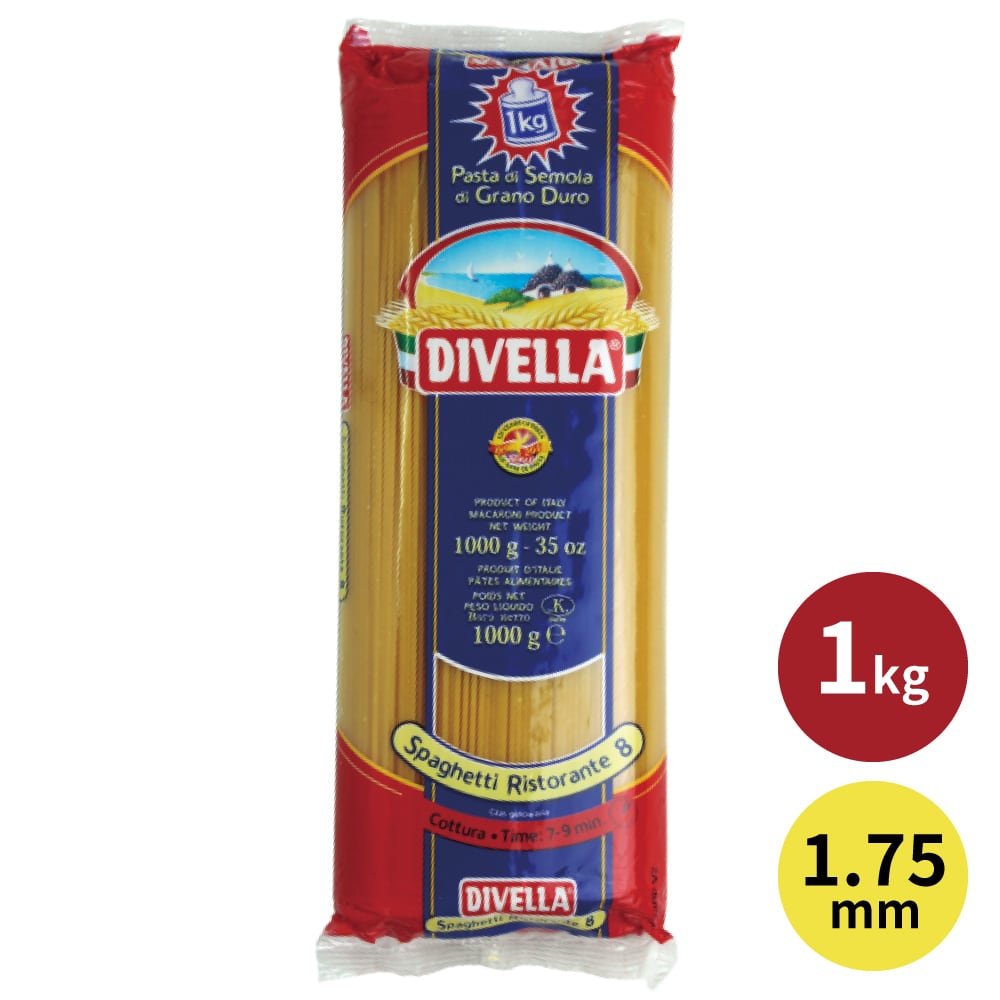 ディヴェッラ　スパゲッティ・リストランテ　1kg（1.75mm）　#8