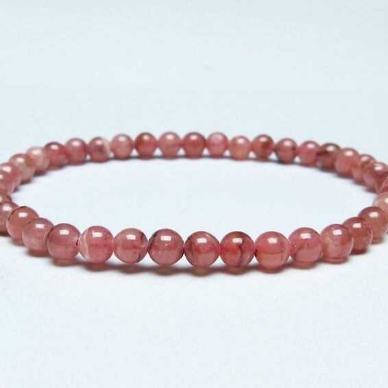 インカローズ ブレスレット 5mm ロードクロサイト ブレス 一点物 メール便可 [M便 1/10] 111-46633