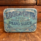 1910s–1920s エッジワース アンティーク タバコ缶 EDGEWORTH EXTRA HIGH GRADE PLUG SLICE Vintage Tobacco Tin T-768