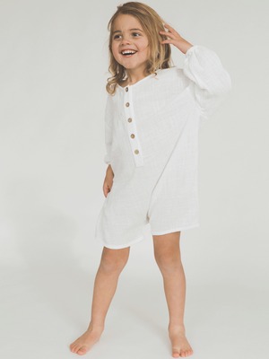 ILLOURA THE LABEL / Husk Romper | White(2y,3y,4y)