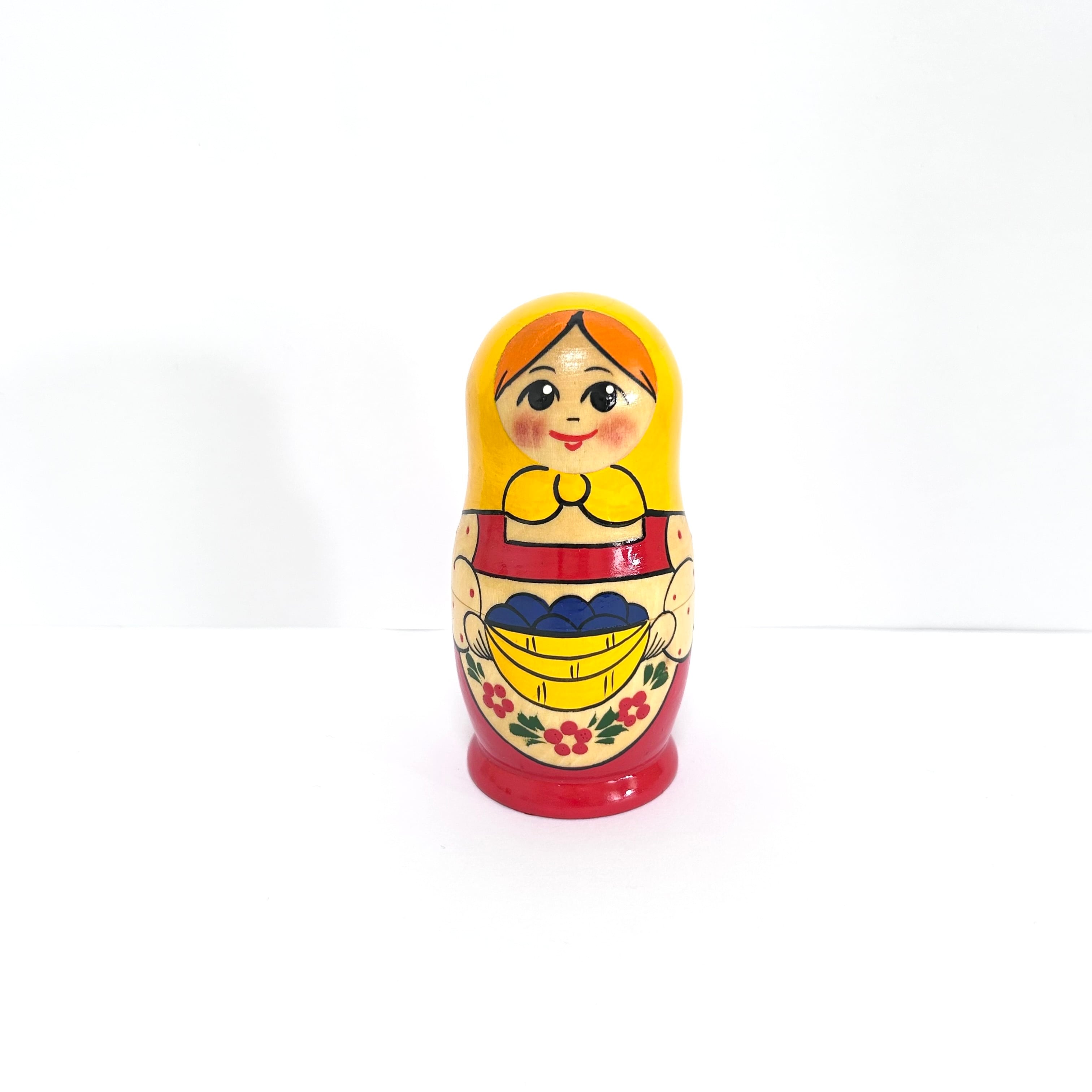 ブルーベリー マトリョーシカ 11cm 3ピース  ロシア製 キーロフ