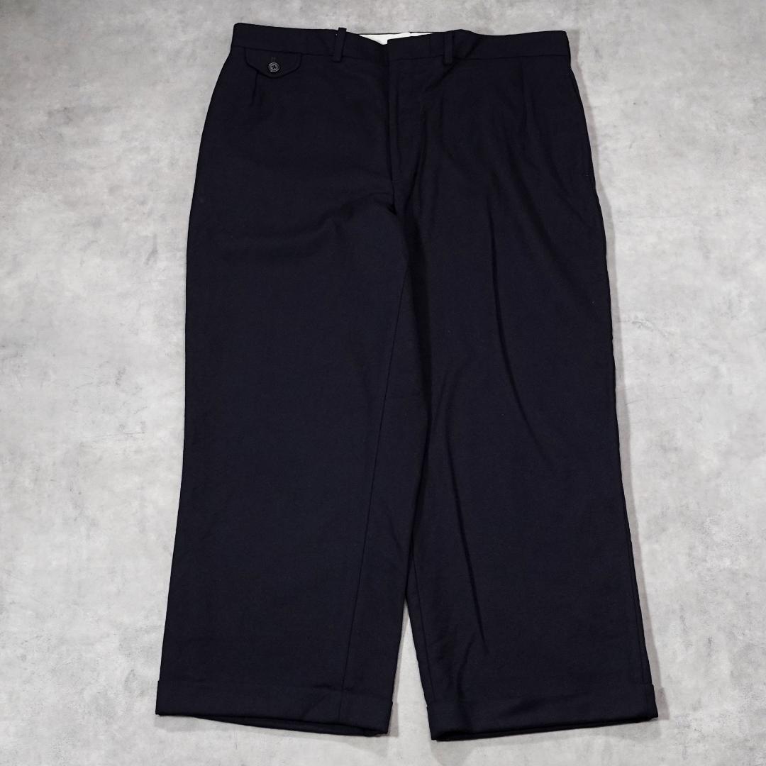 ポロバイ ラルフローレン W35 スラックス ボトム 古着 紺 21520
