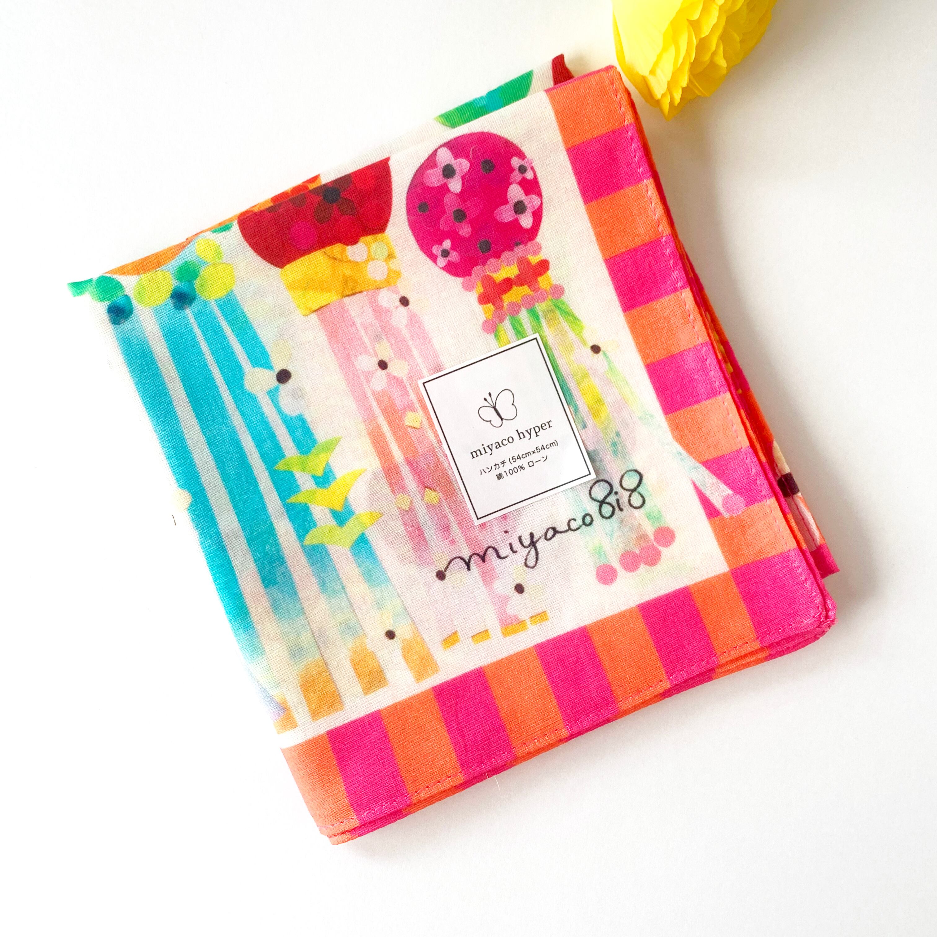 スカーフにもなるハンカチ「仙台七夕」 | miyaco nishio ｜ オンライン