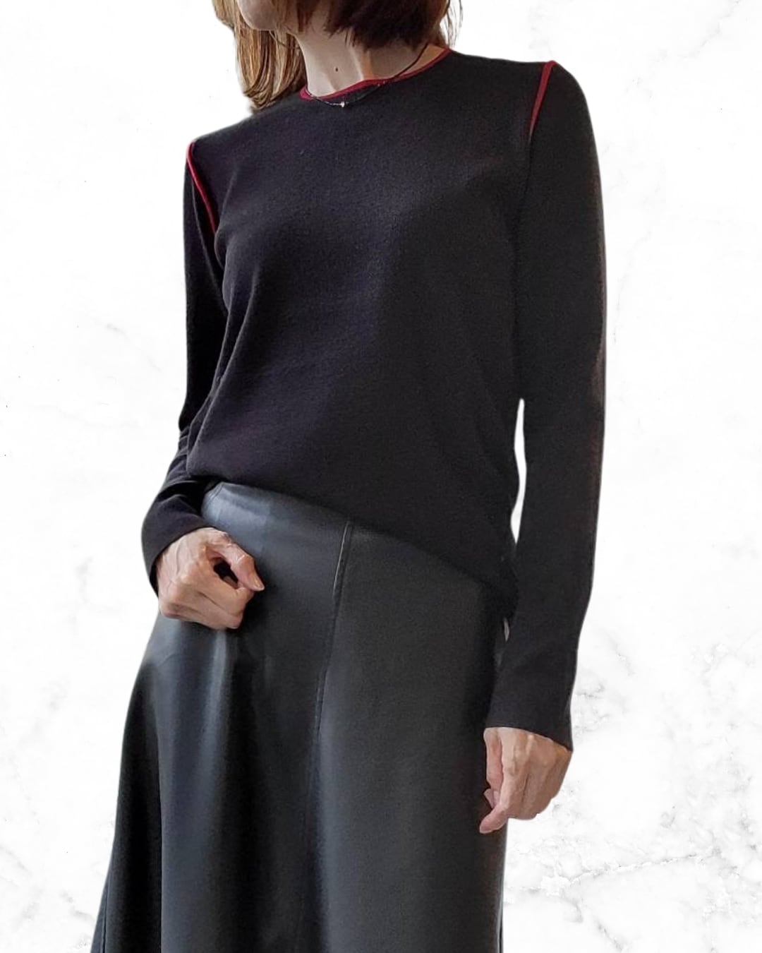 配色トリミングニット D8616 ドスディオサス