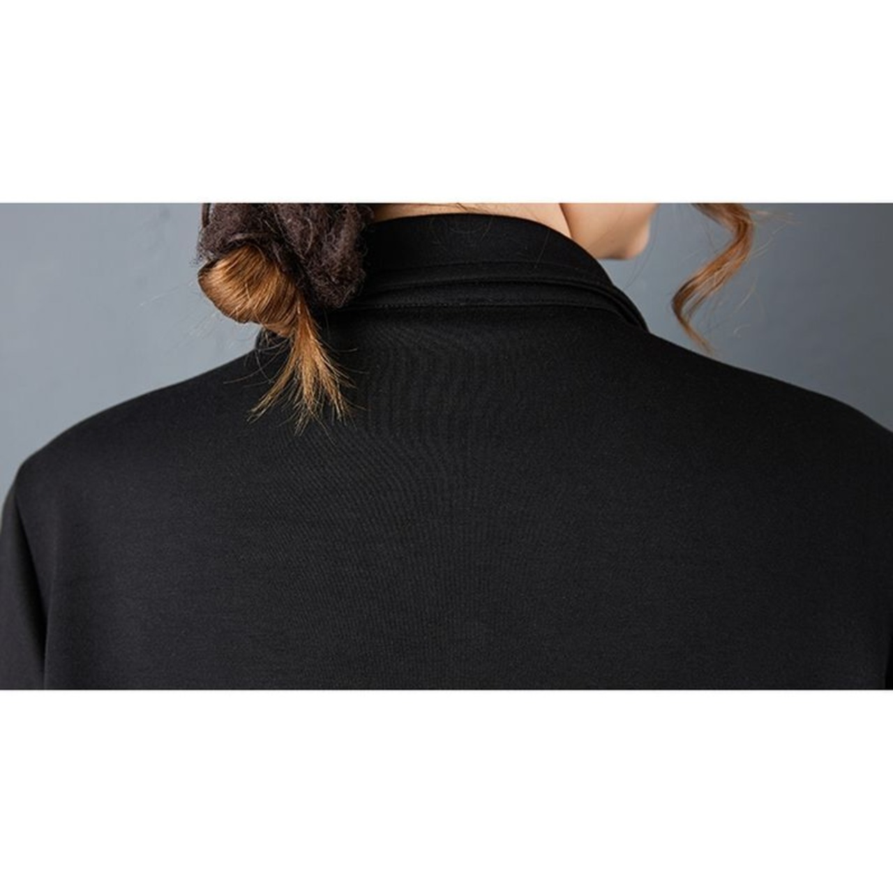 バイカラー ロングコート 60053