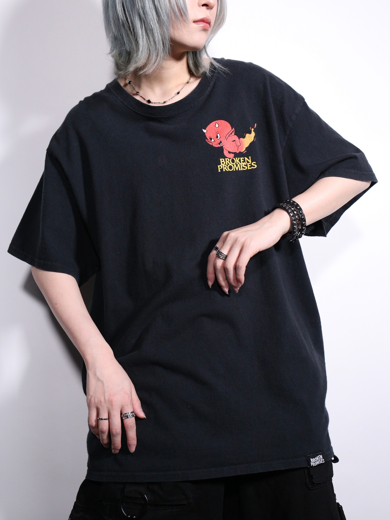"Broken Promises × Hot Stuff" front and back graphic tee - 4