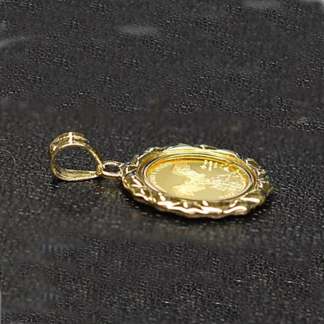 24金×18金】純金ウルフ＆コンドルペンダントトップ コイン K24×K18 | Pay ID