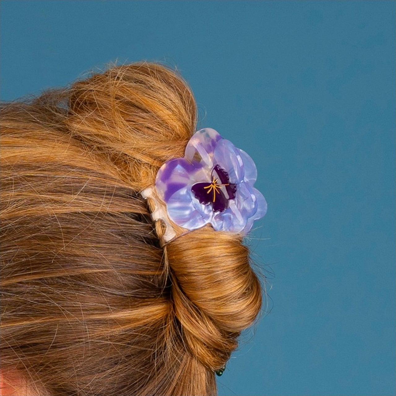 «即納» Coucou Suzette Purple Pansy Hair Claw ククシュゼット ヘアアクセサリー
