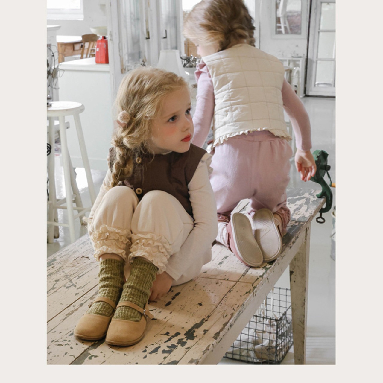 秋レース裾カジュアルボトムス