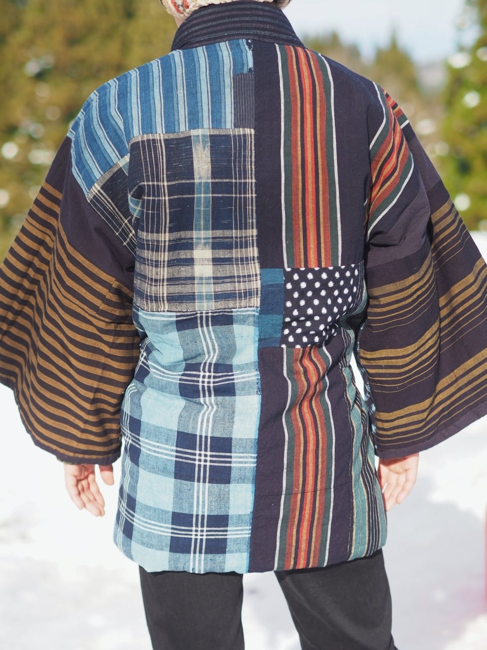 古布 リバーシブル 中綿入り 被りジャケット アウター | filmekimi