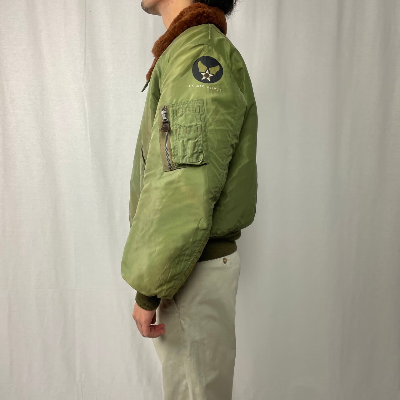 バズリクソンズ B-15 フライトジャケット ミリタリー カーキ 40メンズ BUZZ RICKSON'S バズリクソンズ B-15B フライトジャケット RICKSON MFG