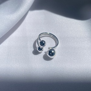 [ aura ] silver925 3 ball ring