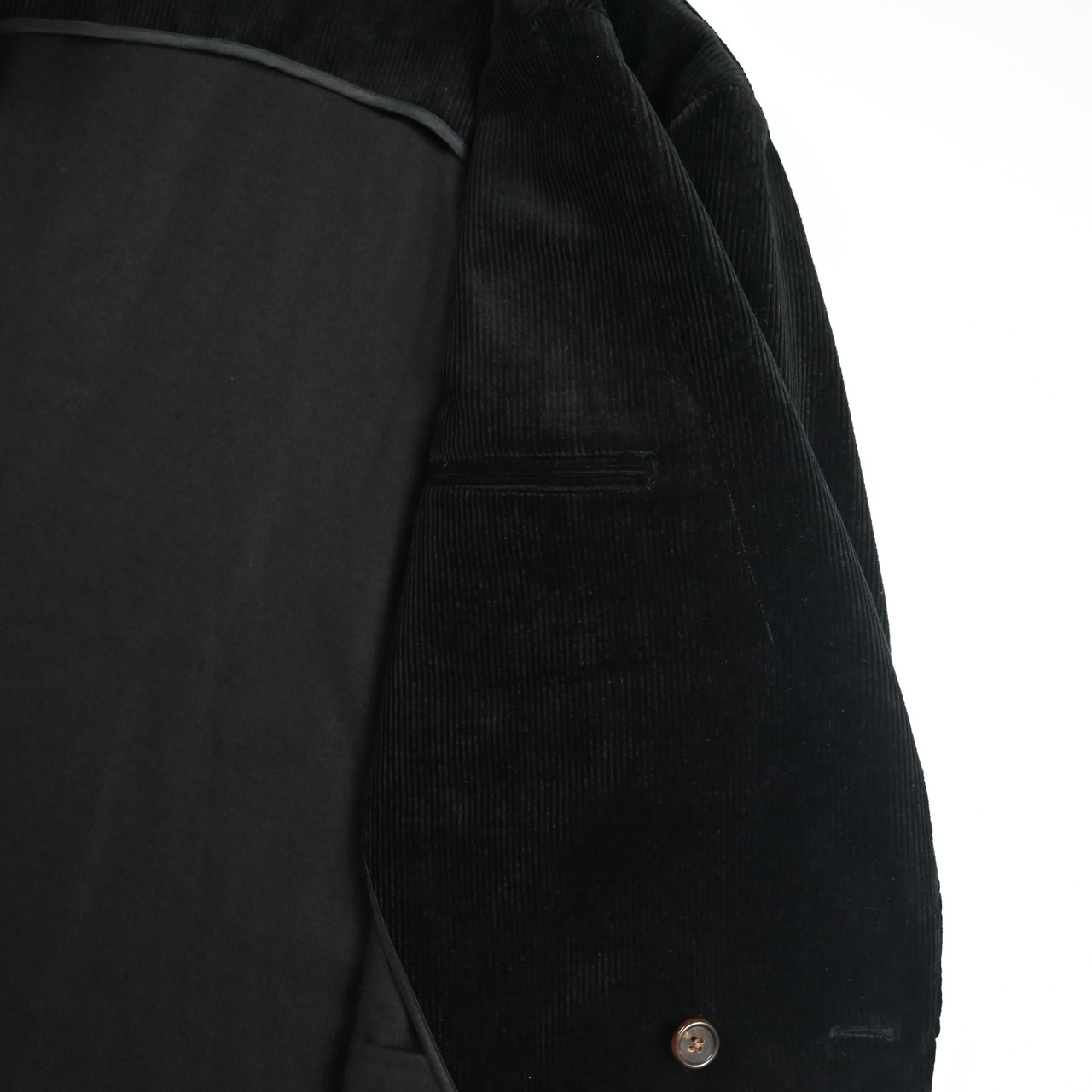 INTERIM / 9W LINEN COTTON CORDUROY PIPING DOUBLE JACKET