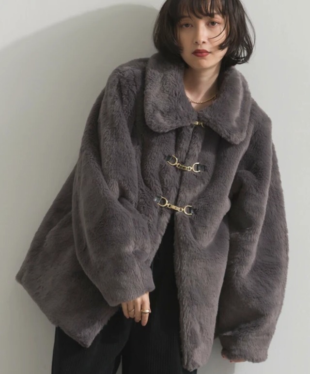 ナンバーミーTOKYO"ECO FUR COAT"CHARCOAL