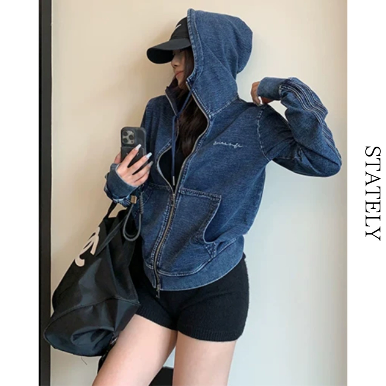 Vintage Denim ジップフーディー_T233・画像2