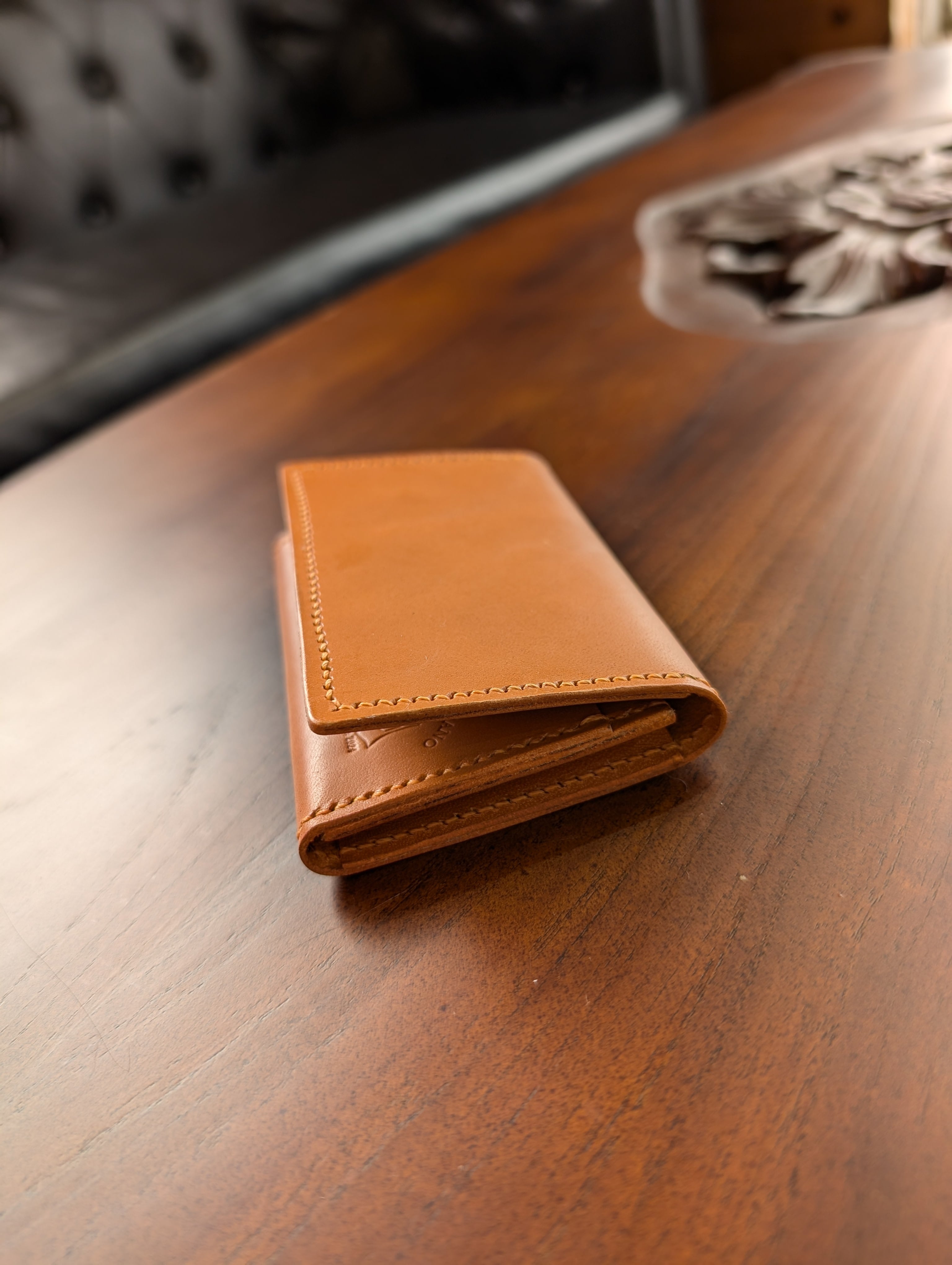 全て手作りの一点もの革小物】マチ付き名刺入れ・カードケース～アルテ