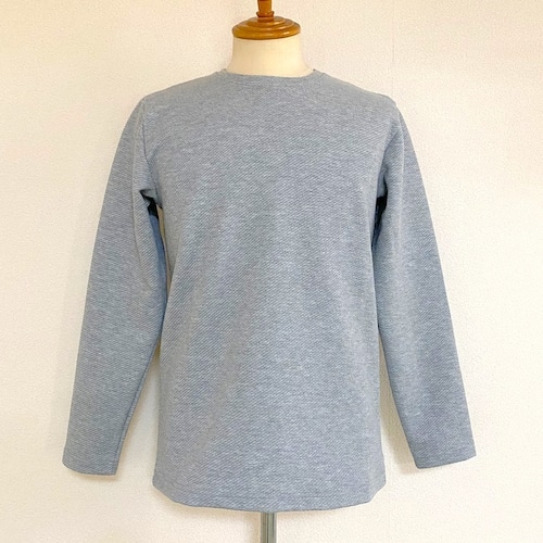 Bias JQ Crew Neck Long Sleeve T-shirts　Gray